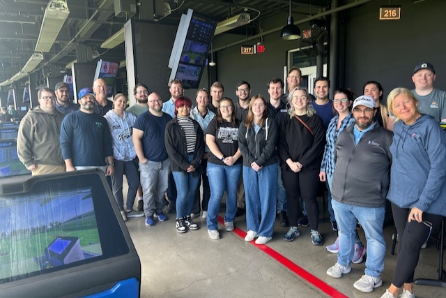 Top Golf team trip 2025 group picture
